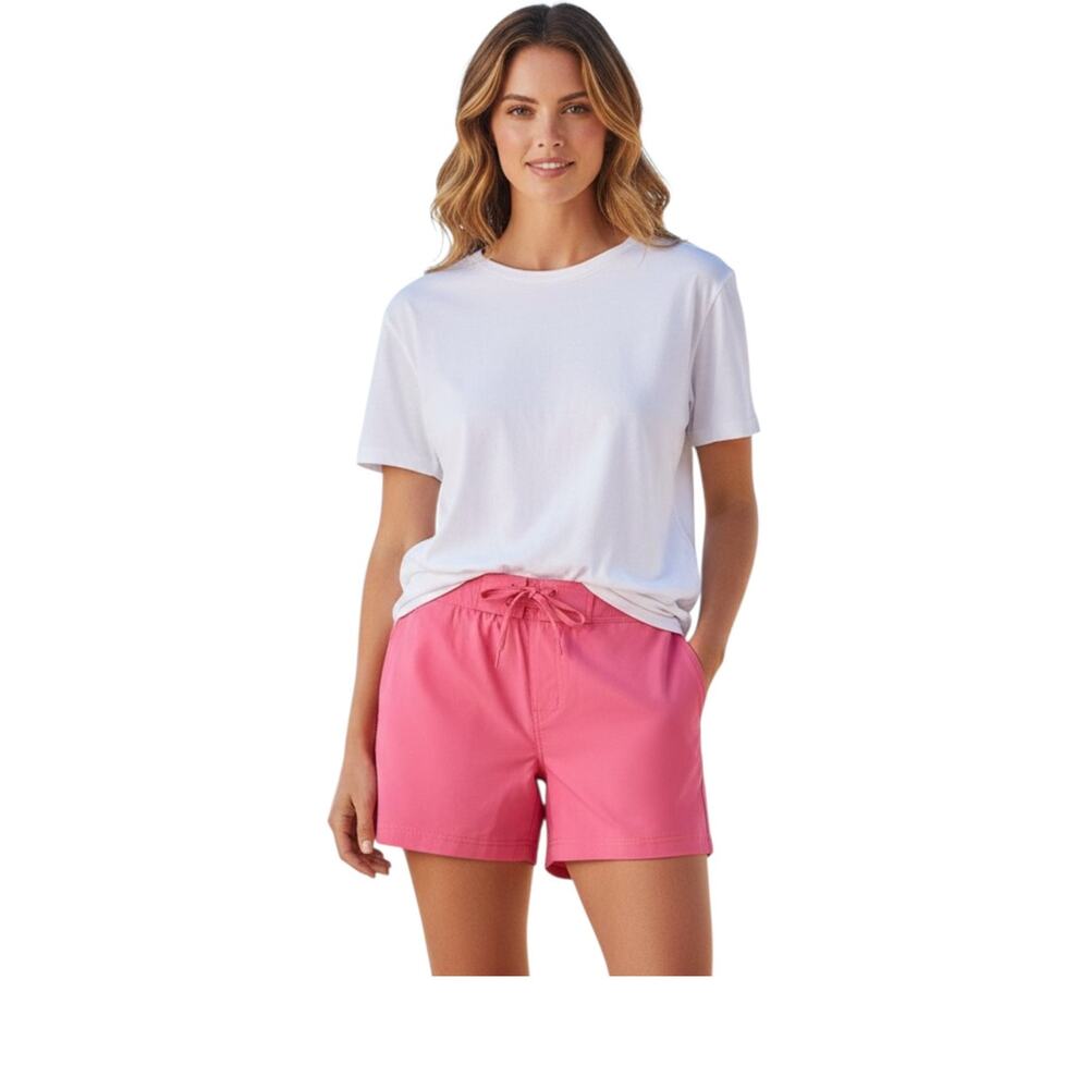 NWT Amazon Essentials Hot Pink Swim Shorts XL High Rise Stretch Board Beach Pool
